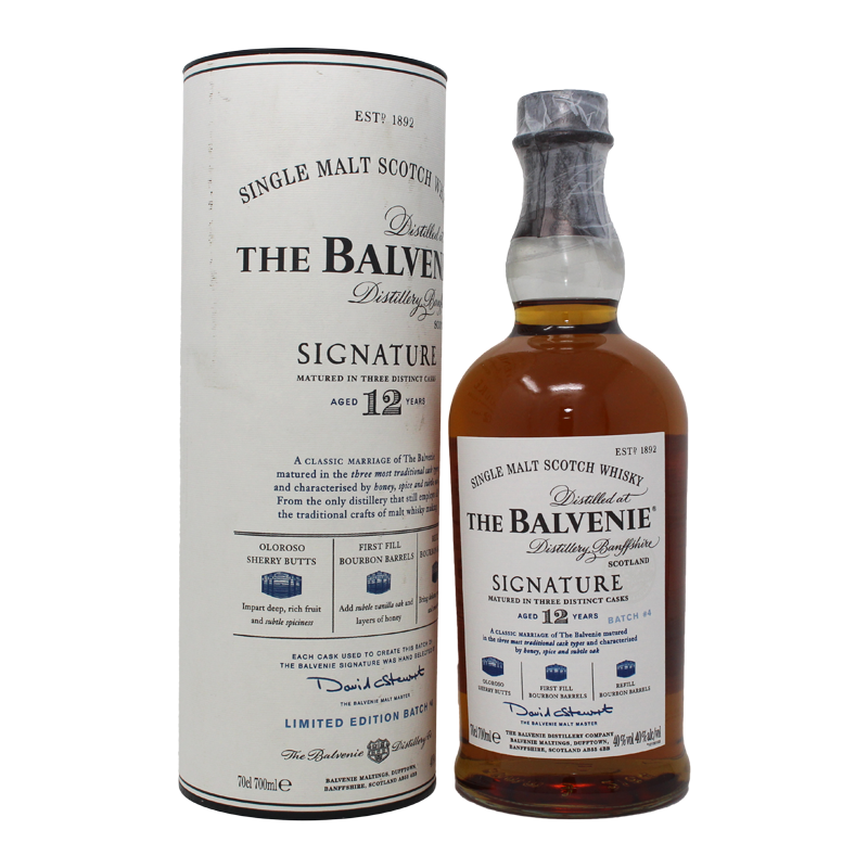 Balvenie Signature 12 Years Batch No.4 Limited Edition Single Malt Scotch Whisky  0,7L