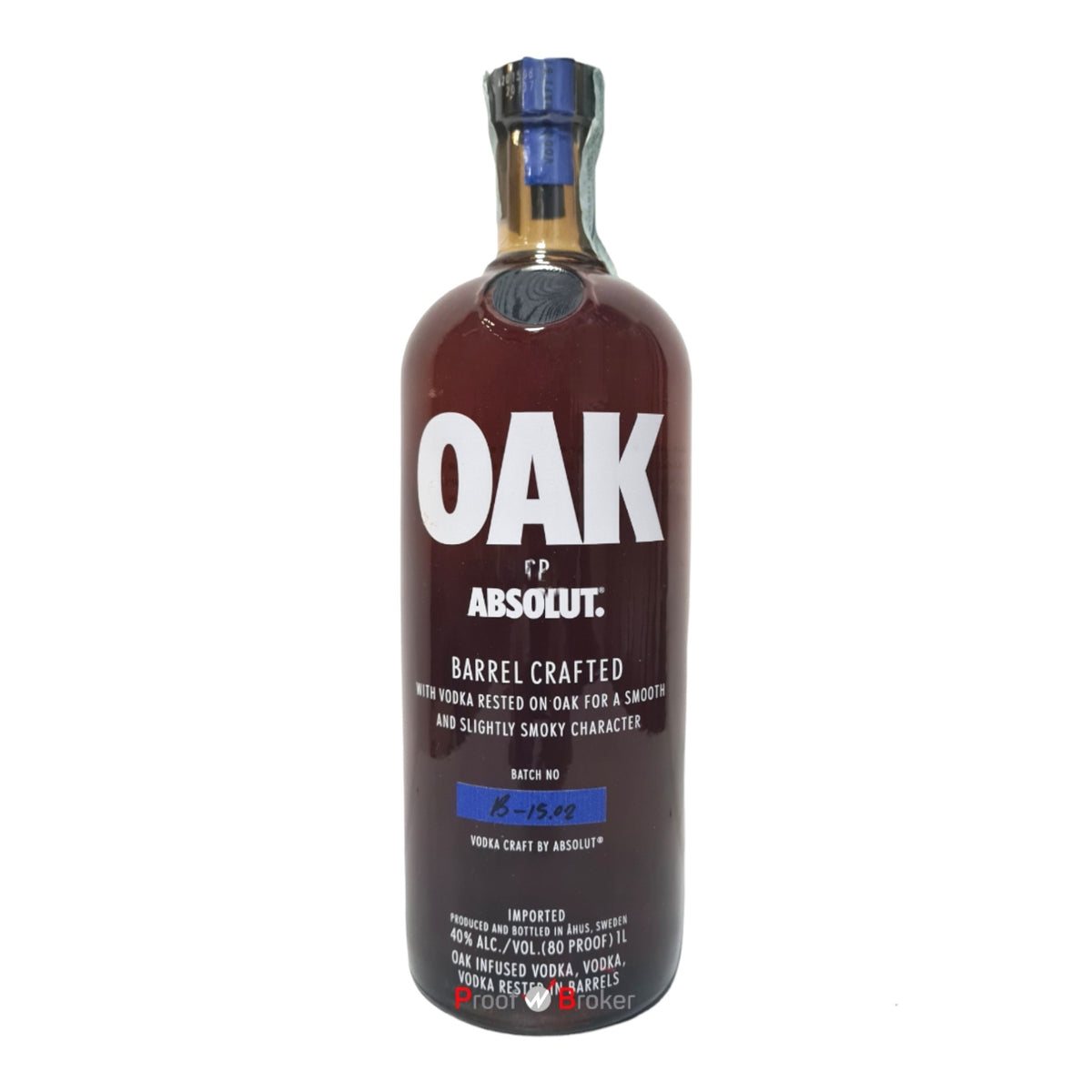 Absolut Vodka Oak Barrel Crafted ( Batch B-15.02 ) 1,0 L