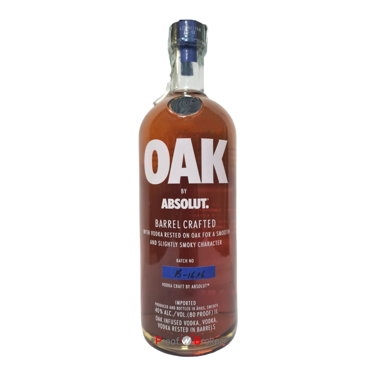 Absolut Vodka Oak Barrel Crafted ( Batch B-16.06 ) 1,0 L