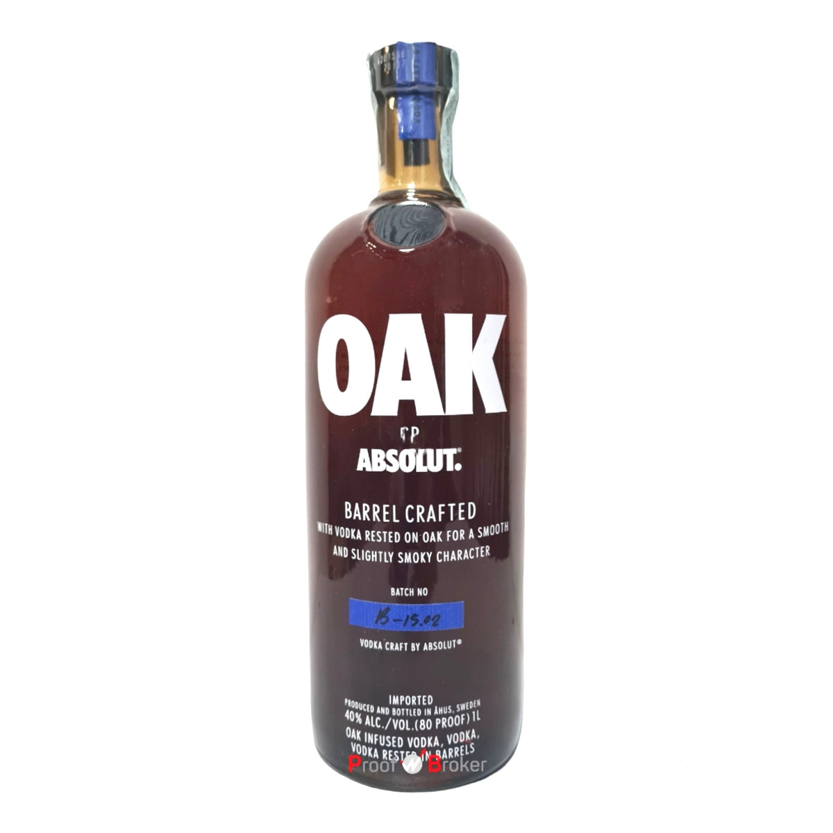 Absolut Vodka Oak Barrel Crafted ( Batch B-15.02 ) 1,0 L