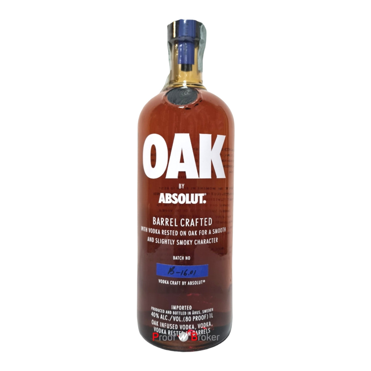 Absolut Vodka Oak Barrel Crafted ( Batch B-16.01 ) 1,0 L