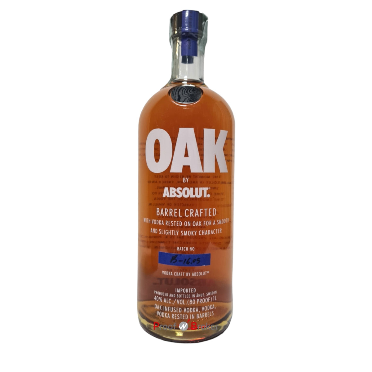 Absolut Vodka Oak Barrel Crafted ( Batch B-16.05) 1,0 L