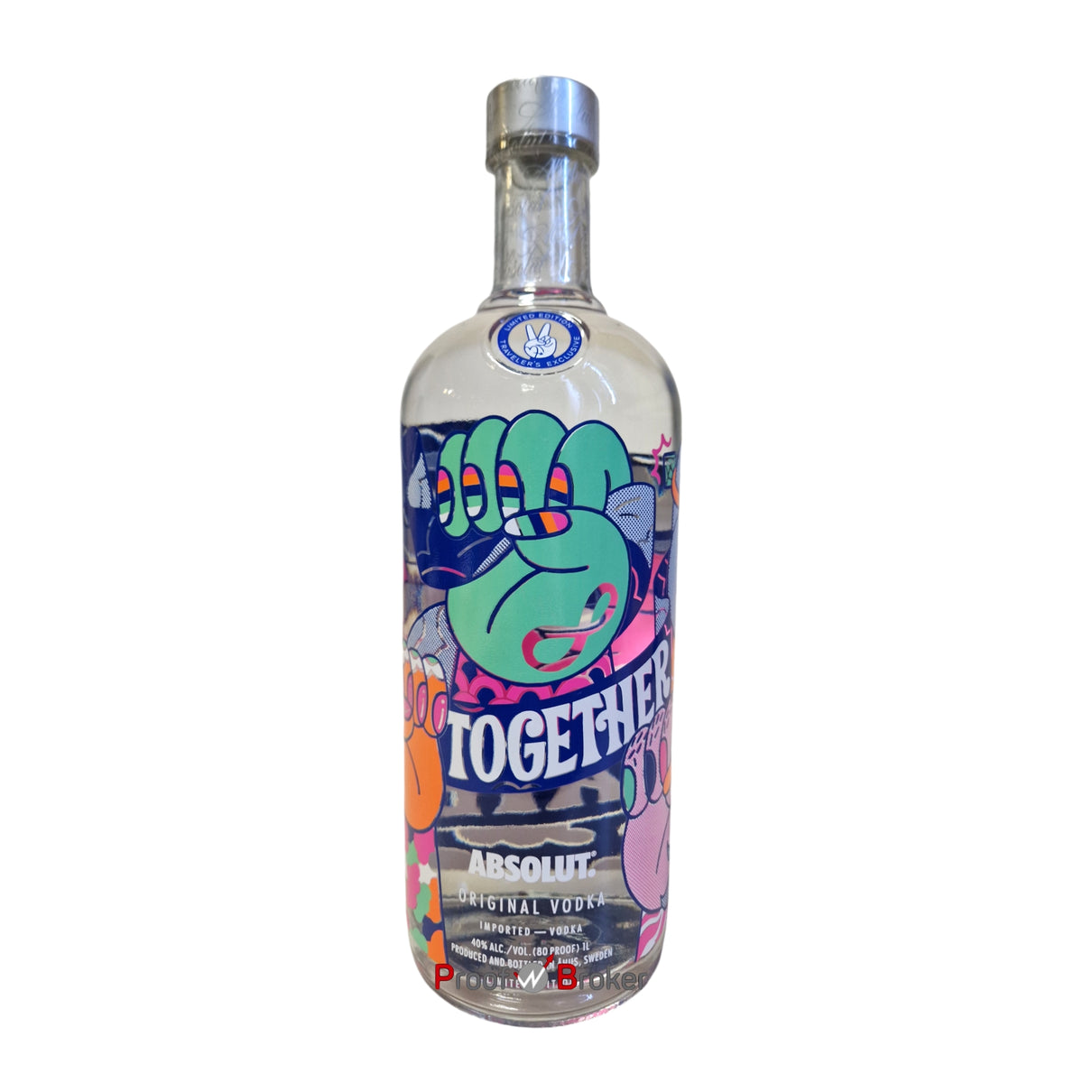 Absolut Vodka Together We Create Mint Hand 1,0 L