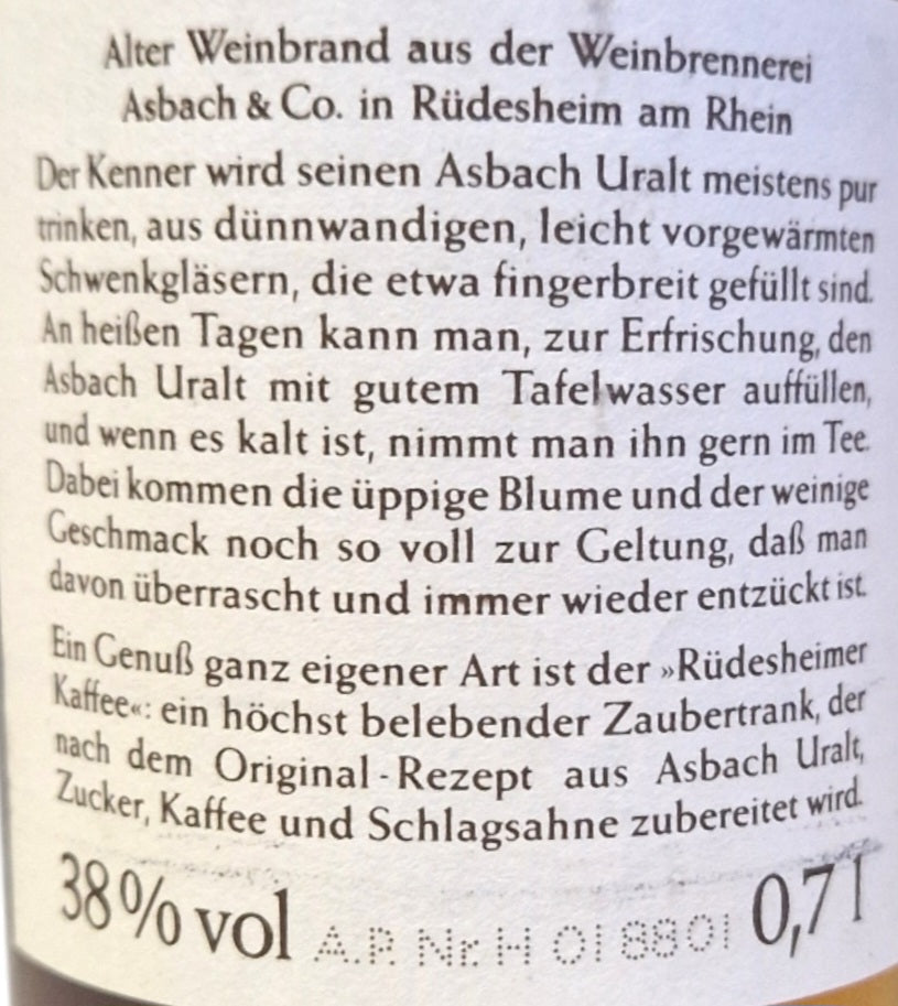 Asbach Uralt Old Bottling 0,7 L