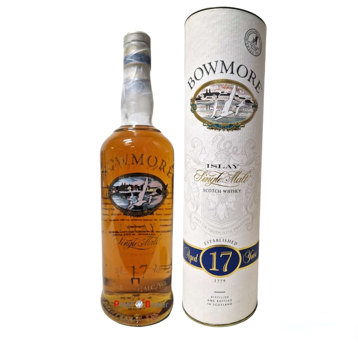 Bowmore 17 Years Old Glass Printed Label 750 ML