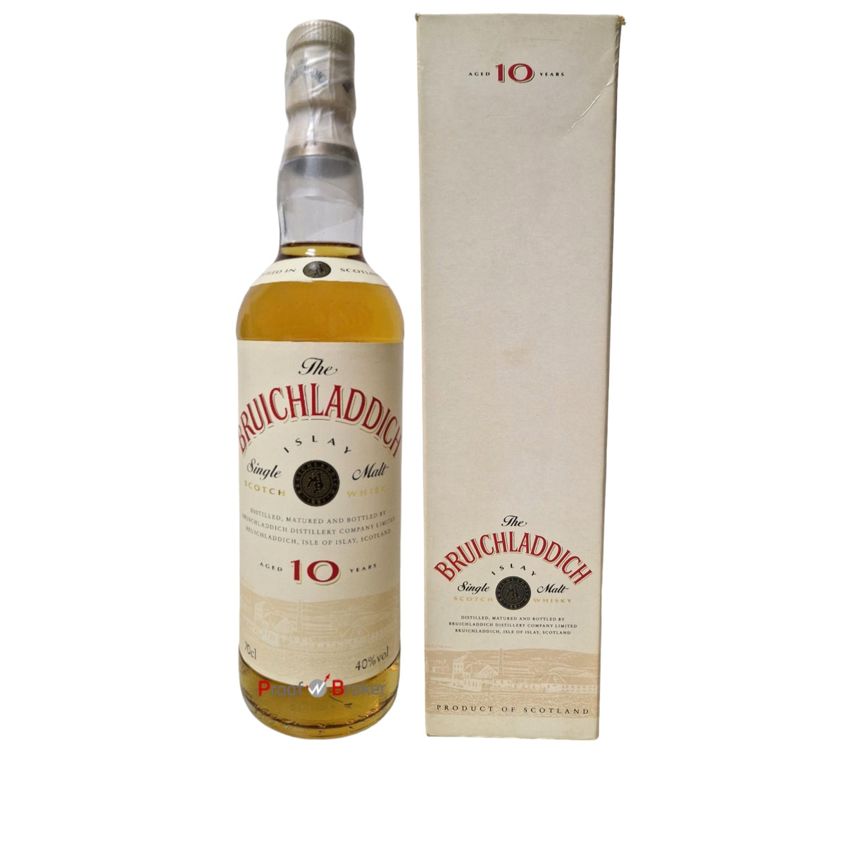 Bruichladdich 10 Years Old Cream Label Red Letters 0,7 L