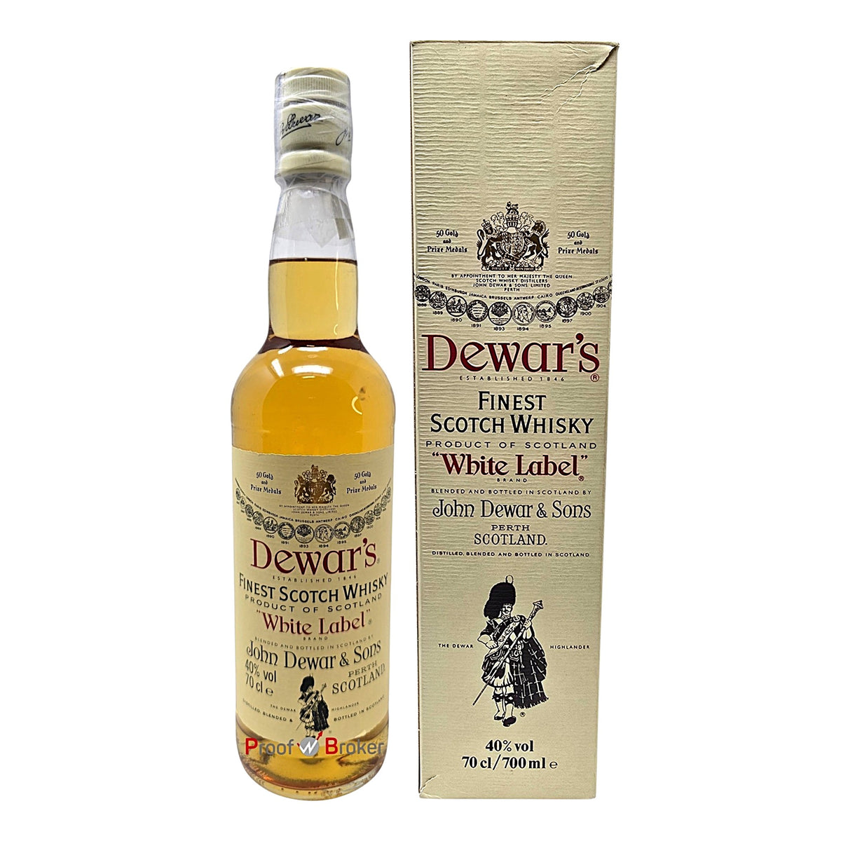 Dewars White Label Finest Scotch Whisky Old Label 0,7 L
