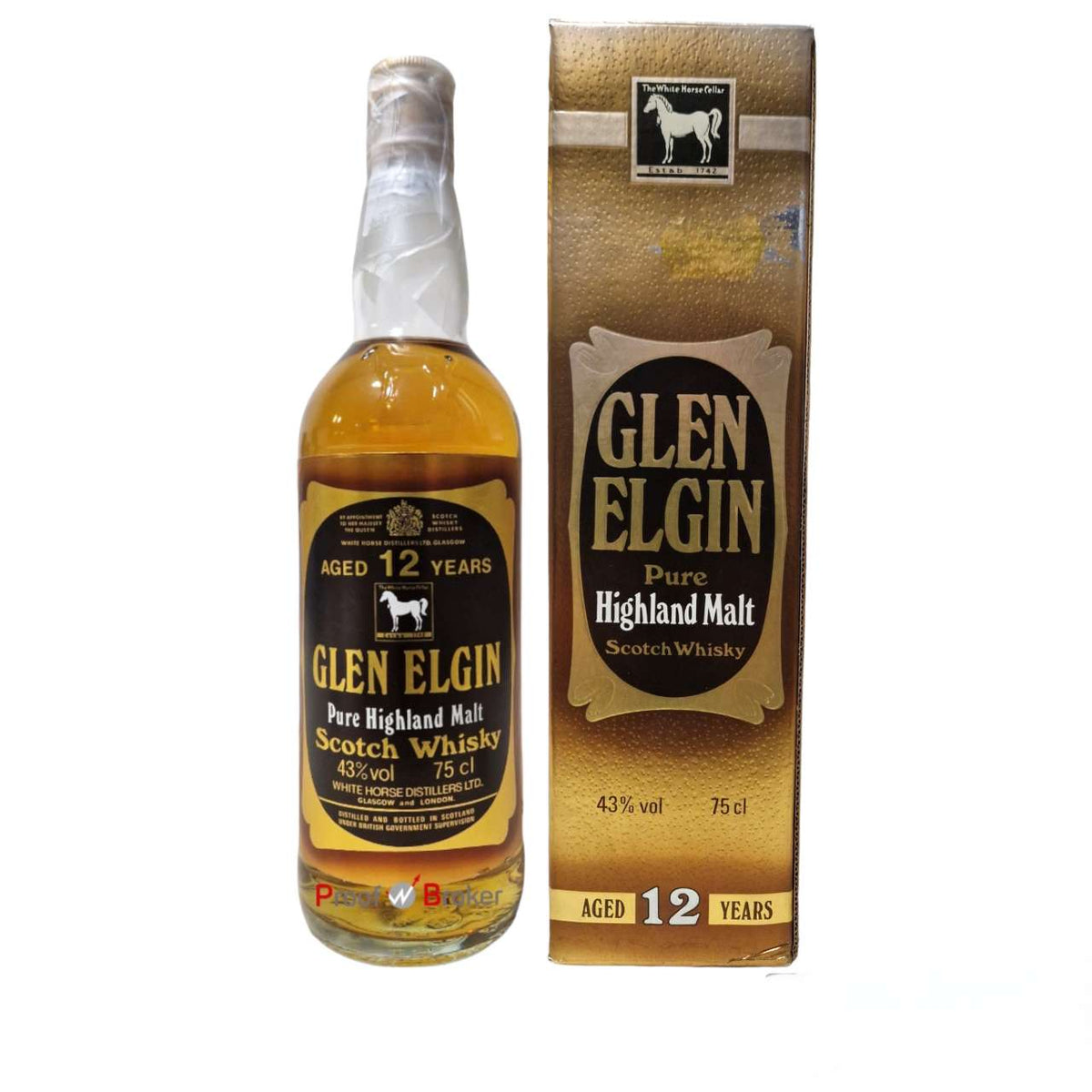 Glen Elgin 12 Years Pure Highland Malt 1980's Bottling 0,75 L