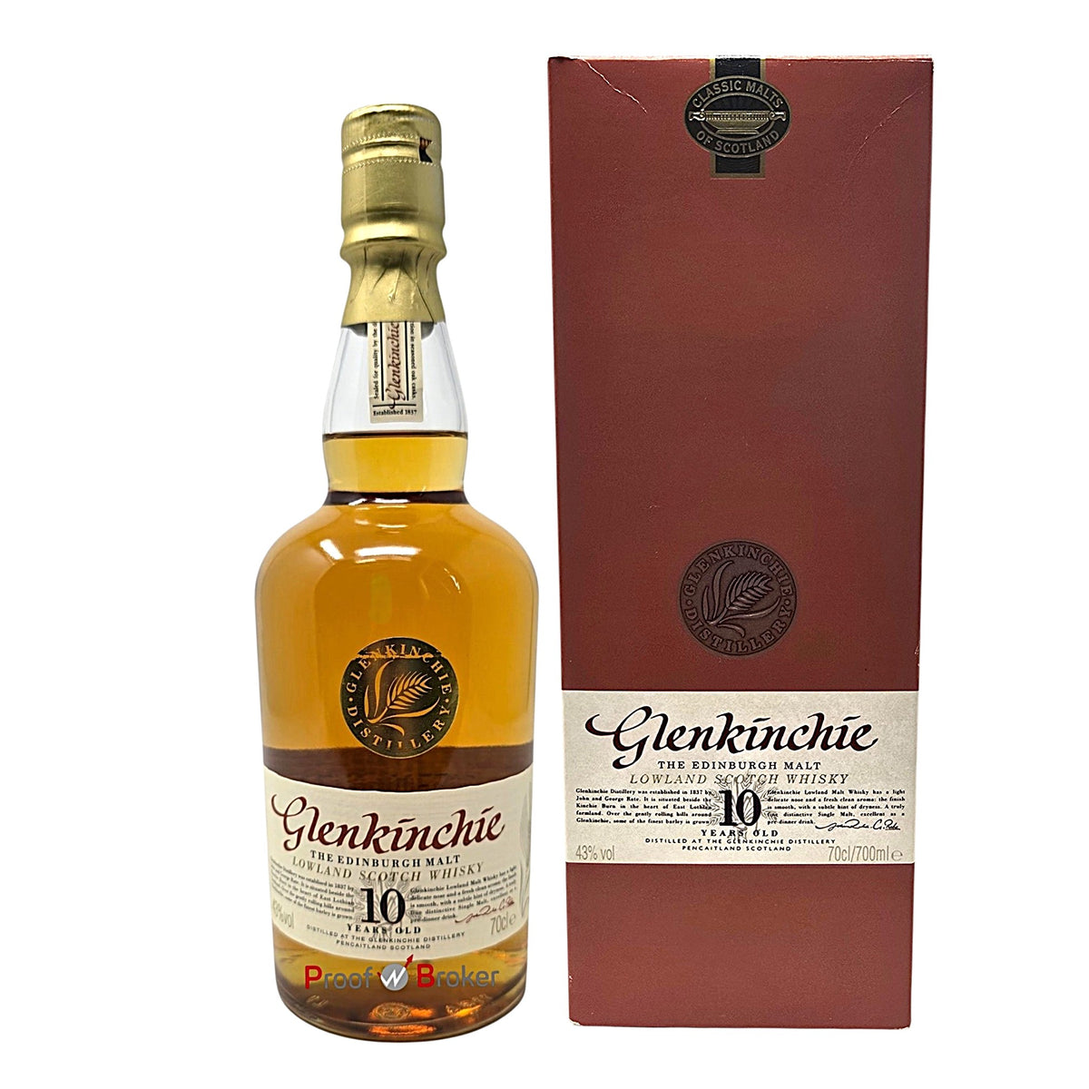 Glenkinchie 10 Years Old Classic Malts Alte Version 0,7 L