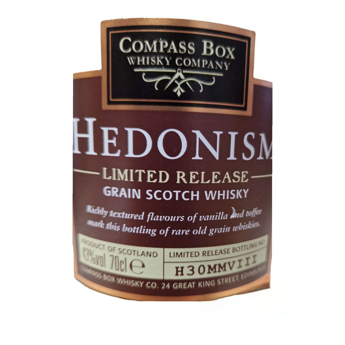 Hedonism Compass Box H30MMVIII 0,7 L