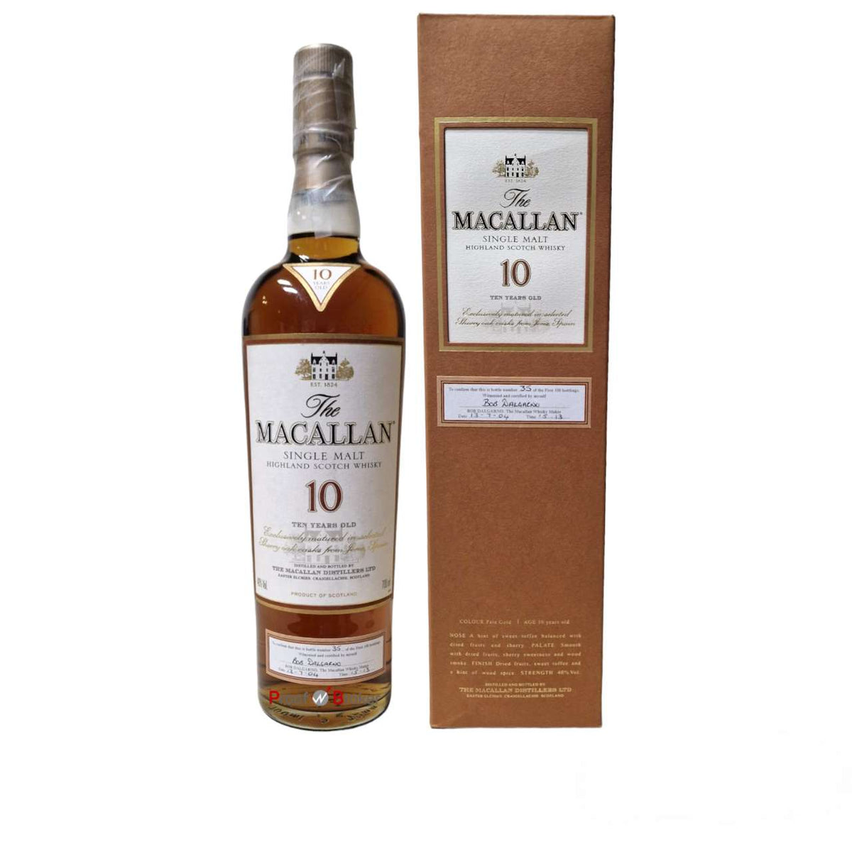 Macallan 10 Years Old Bob Dalgarno Hand Signed 0,7 L
