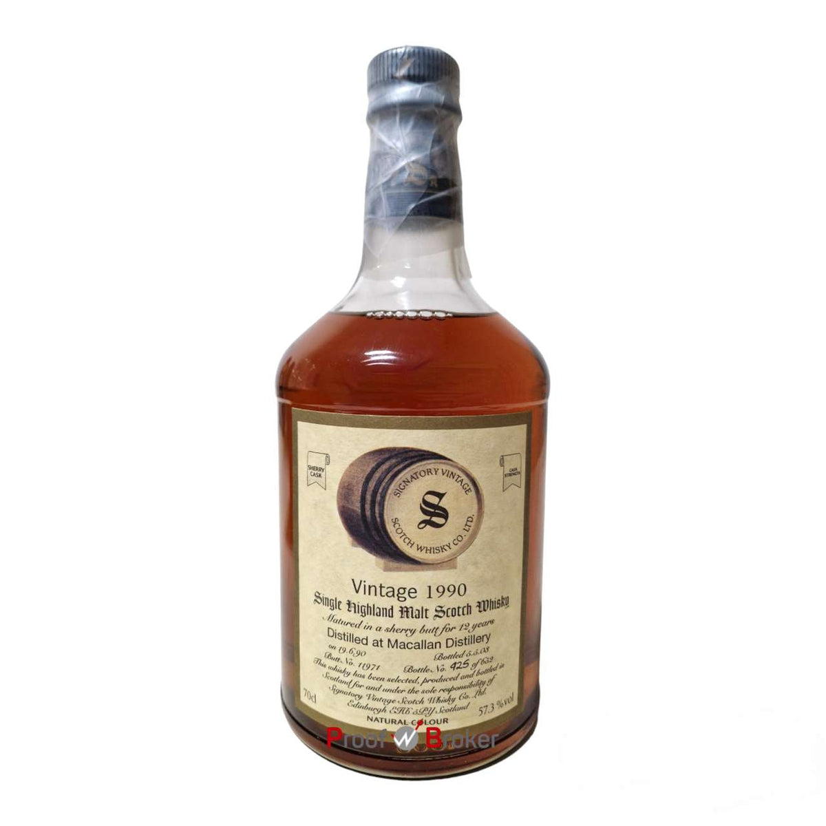 Macallan 1990 Signatory Vintage Collection Dumpy 12 Years 0,7 L