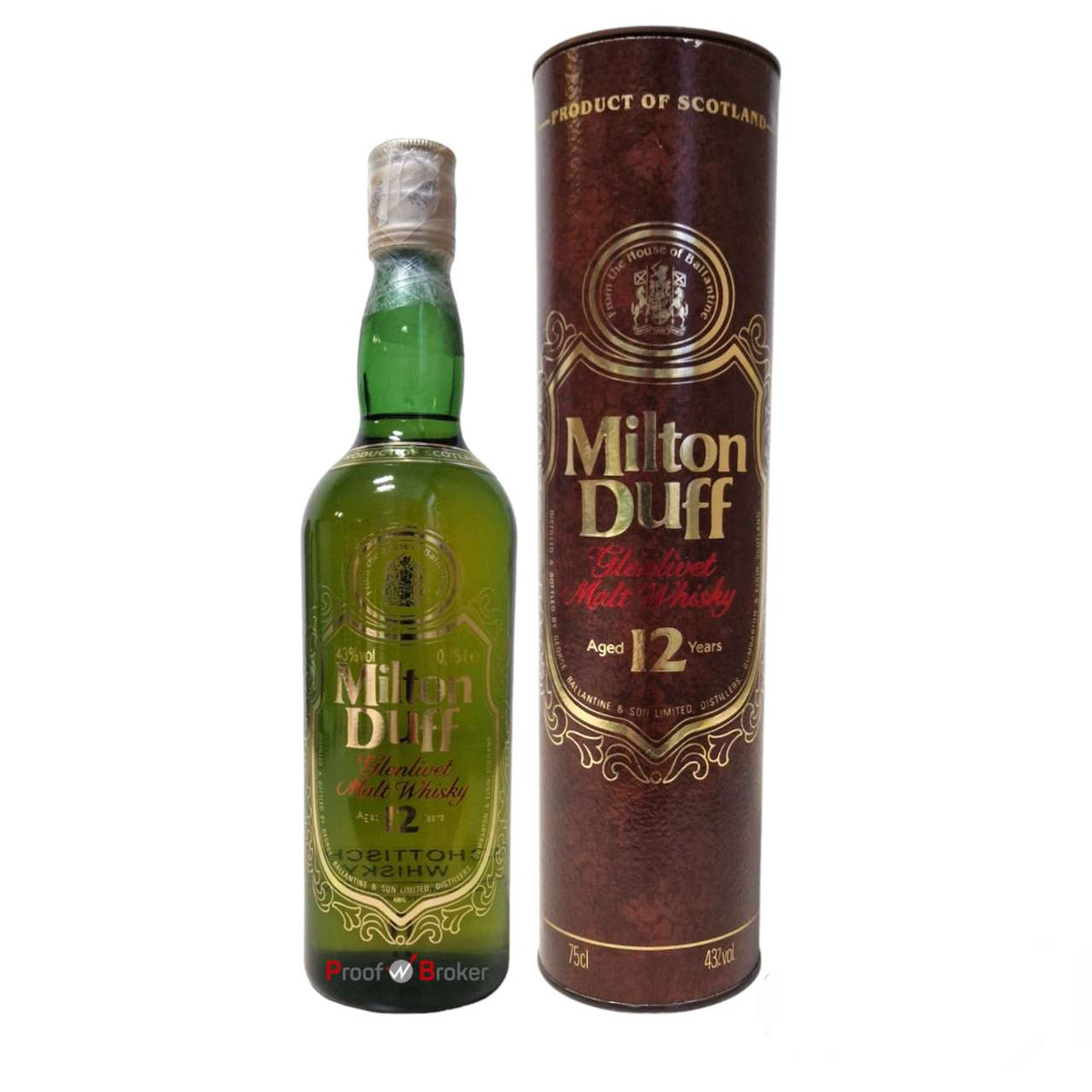 Miltonduff Glenlivet 12 Years Old 0,75 L