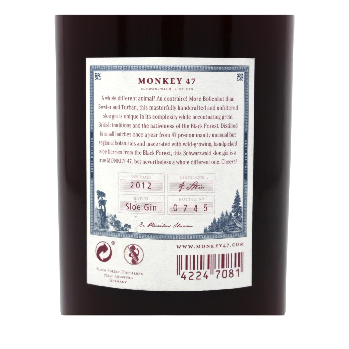 Monkey 47 Sloe Gin 2012 1st Batch 0,5 L