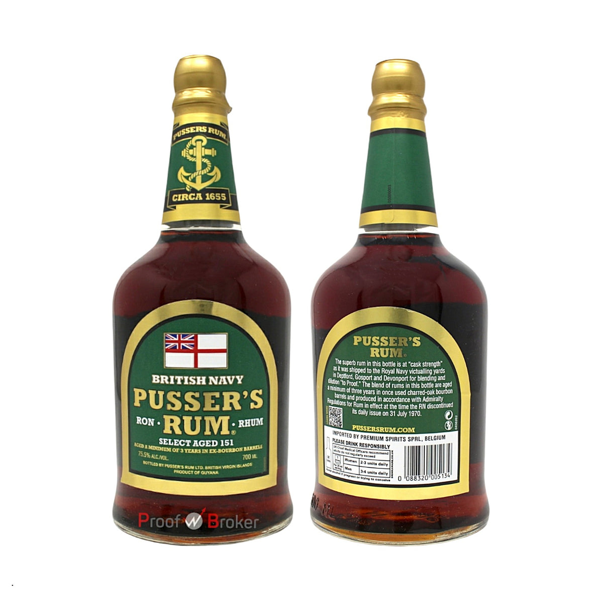 Pusser's British Navy Select Aged 151 Rum 0,7 L