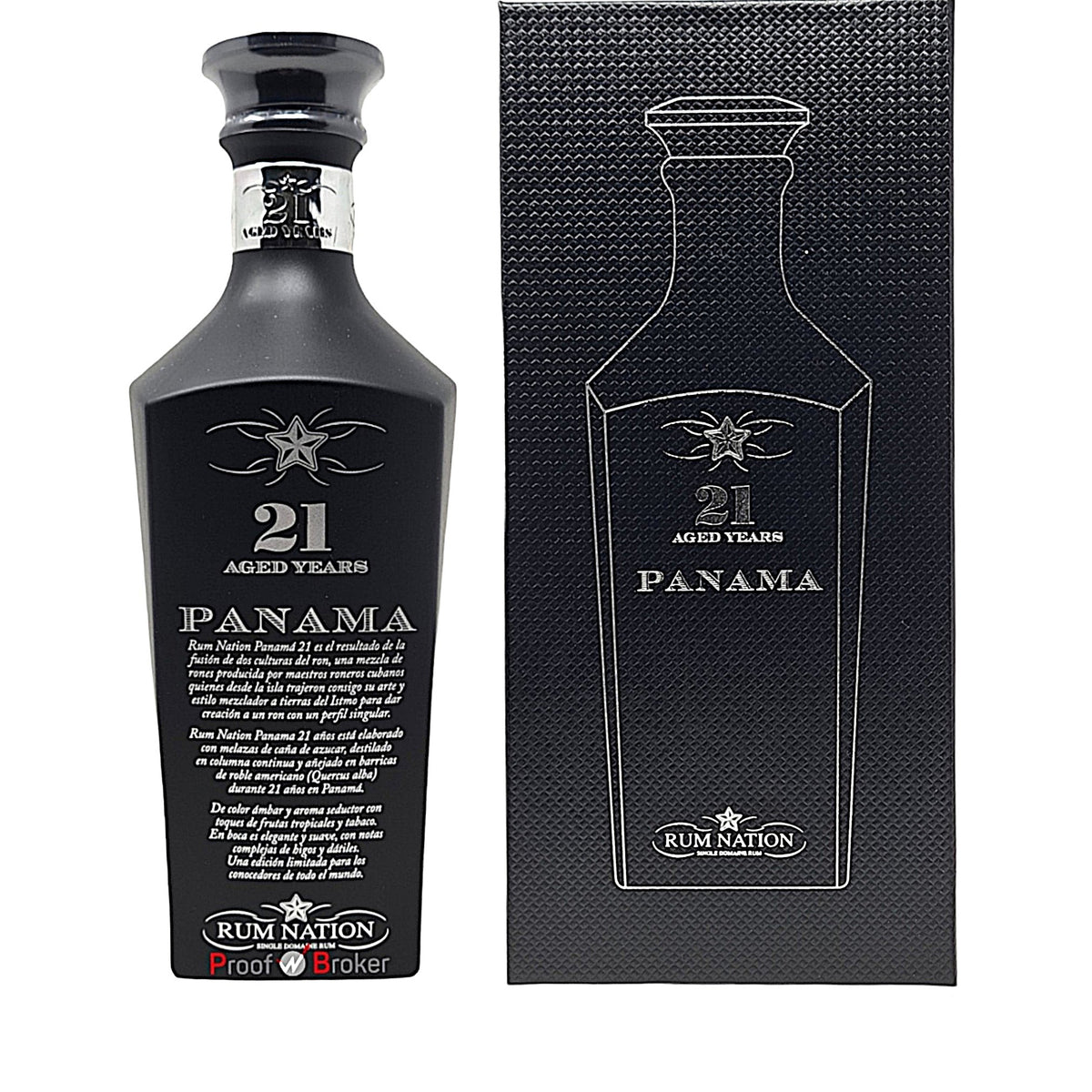 Rum Nation Panama 21 Years Black Decanter 0,7 L