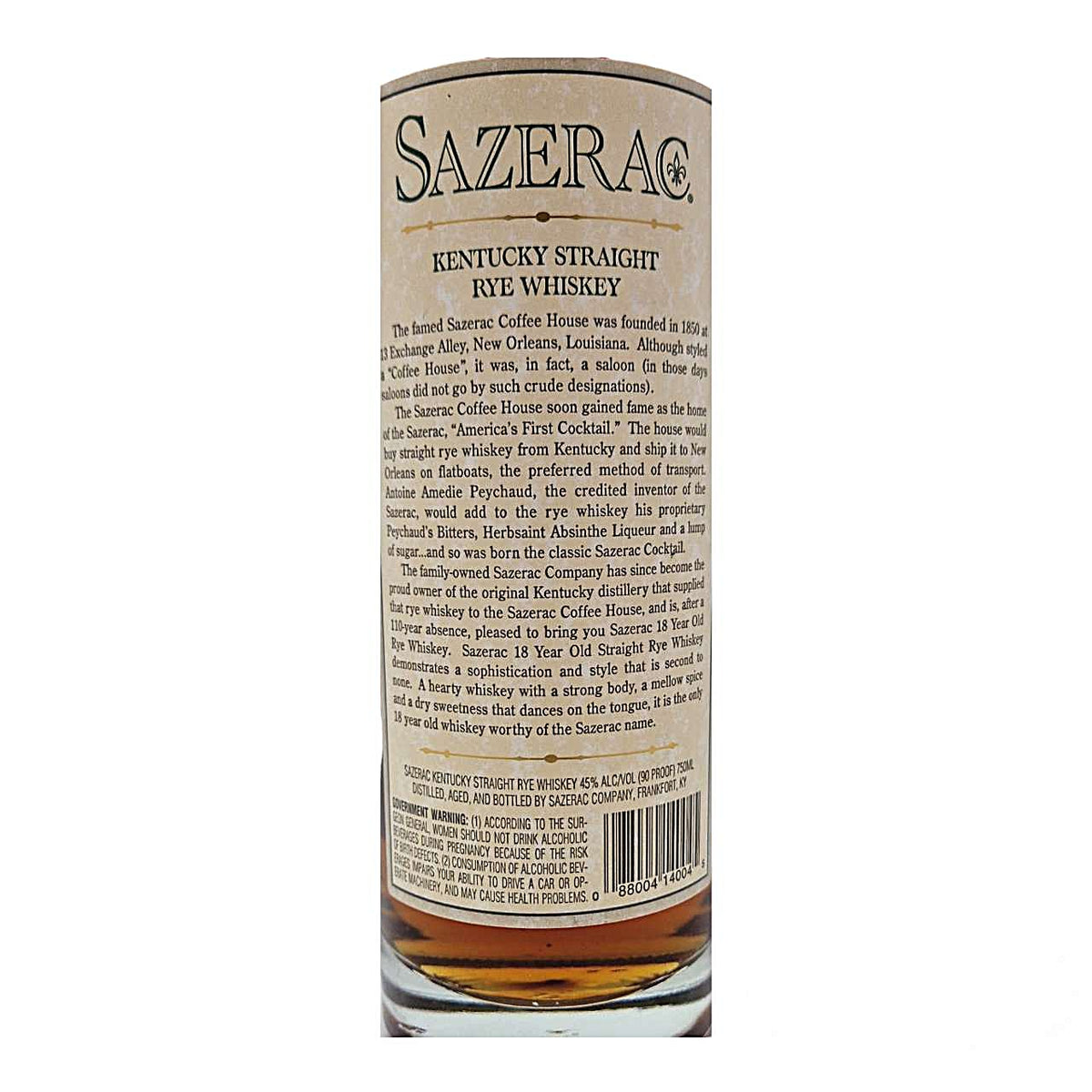 Sazerac 18 Year Old Fall 1981 Summer 2000 Release 0,75 L