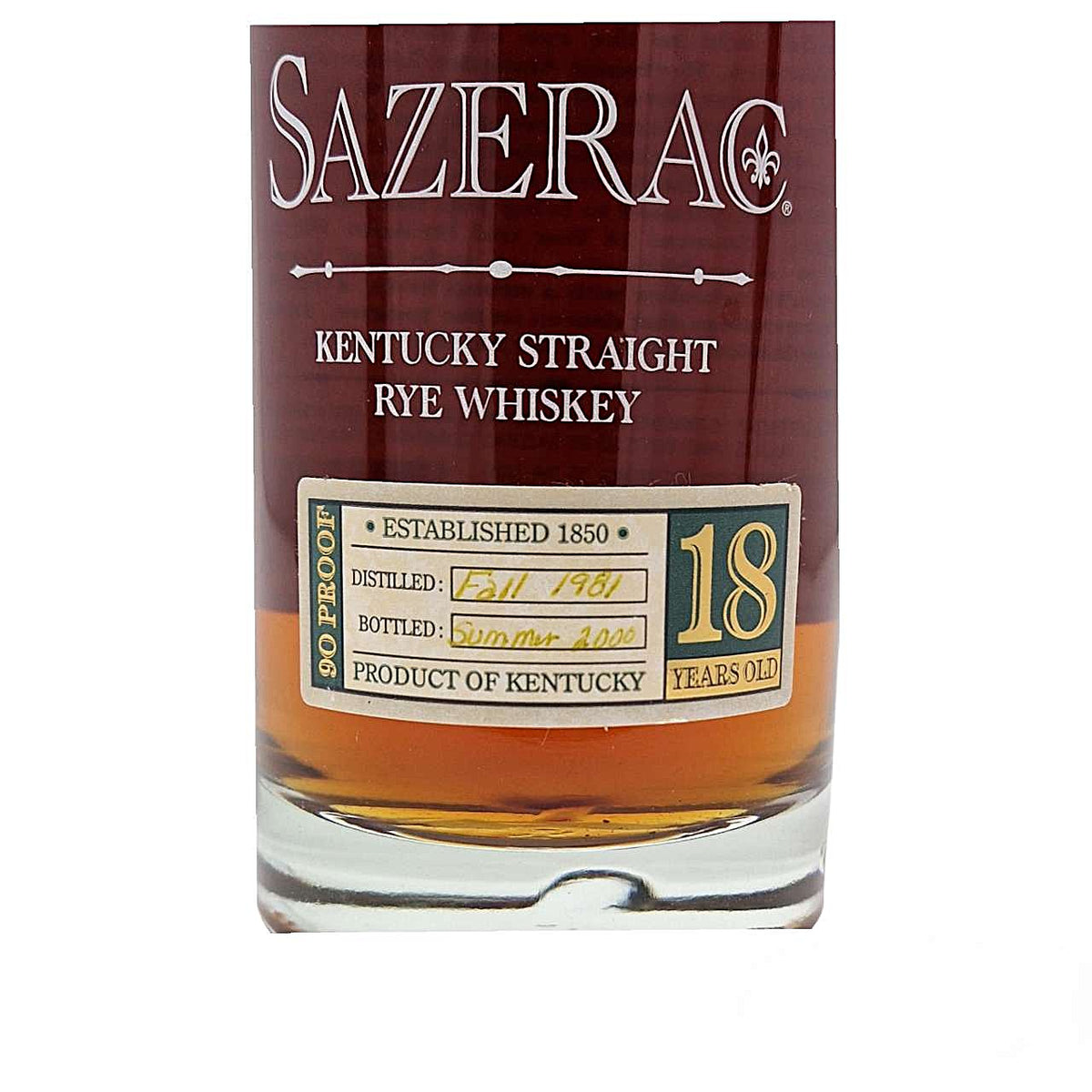 Sazerac 18 Year Old Fall 1981 Summer 2000 Release 0,75 L