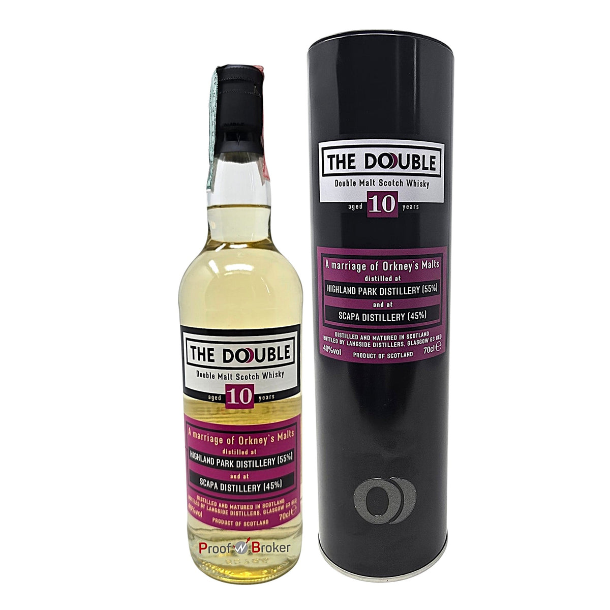 The Double Orkneys 10 Years Highland Park (55%) + Scapa (45%) 0,7 L