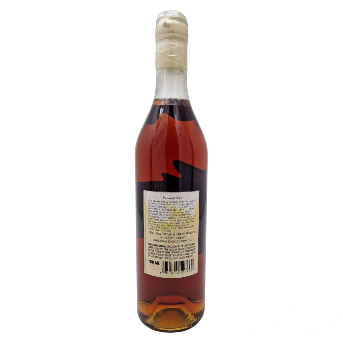 Vintage Rye 21 Year Old 94 Proof 750 ML