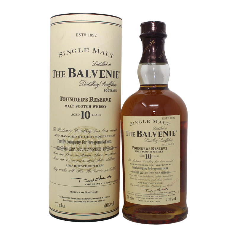 Balvenie Founders Reserve 10 Years Single Malt Scotch Whisky  0,7L