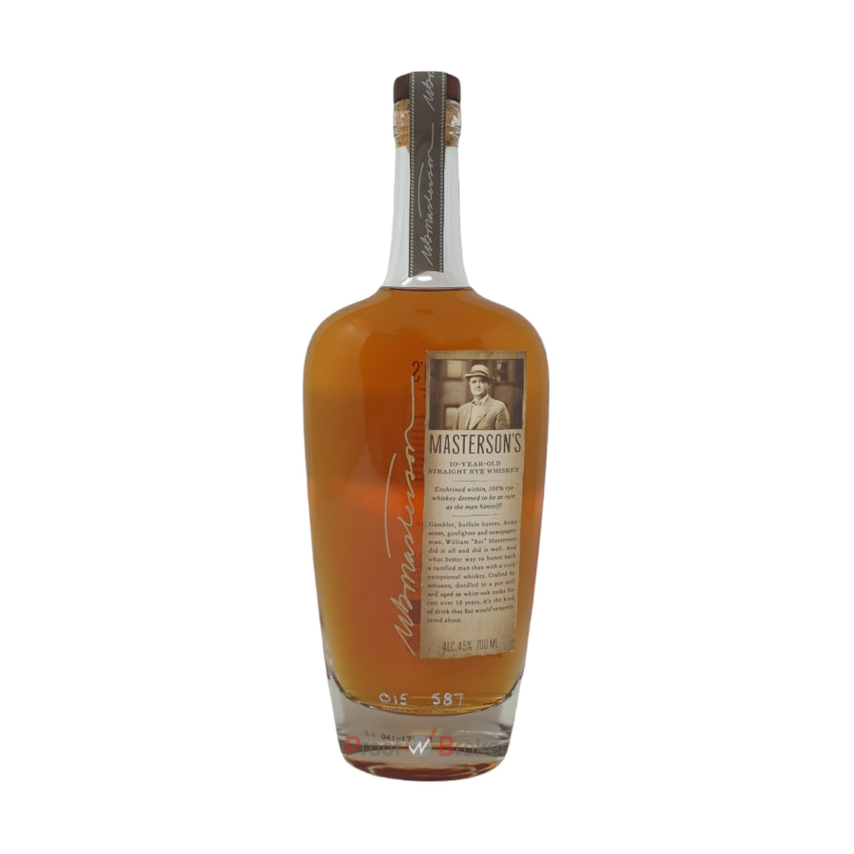 Masterson&#39;s 10 Years Straight Rye Whiskey 0,7 L