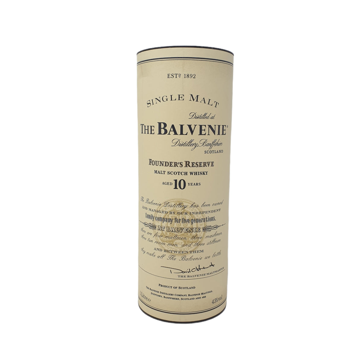 Balvenie Founders Reserve 10 Years Single Malt Scotch Whisky  1,0L